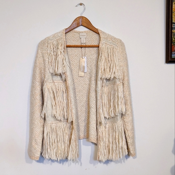 Chico's Fringe Kyleigh cardigan - Picture 1 of 3